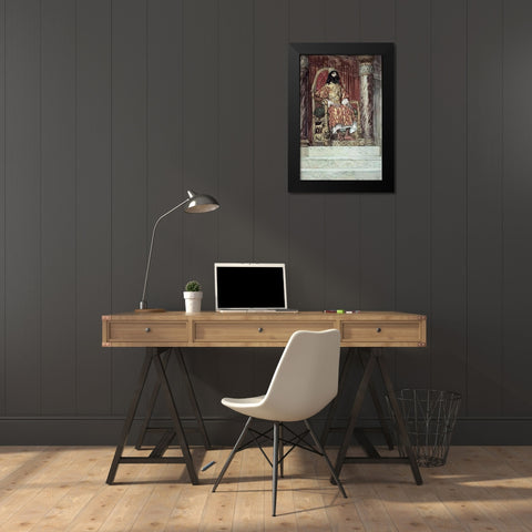Solomon Is Made King Black Modern Wood Framed Art Print by Tissot, James