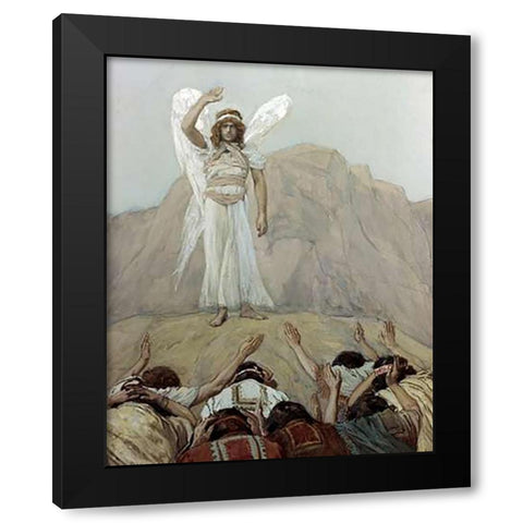 The Angels Rebuke Black Modern Wood Framed Art Print by Tissot, James