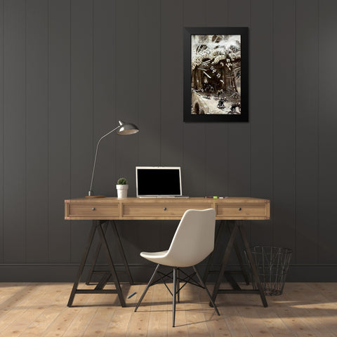 Tower of Siloam Black Modern Wood Framed Art Print by Tissot, James