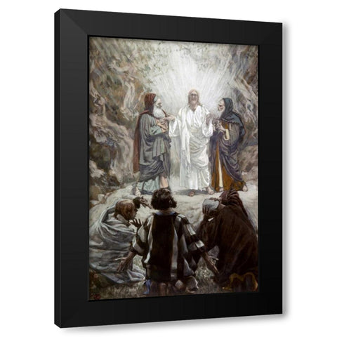 Transfiguration Black Modern Wood Framed Art Print with Double Matting by Tissot, James Jacques