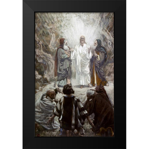 Transfiguration Black Modern Wood Framed Art Print by Tissot, James Jacques