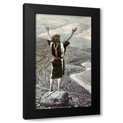 Voice In The Desert Black Modern Wood Framed Art Print by Tissot, James