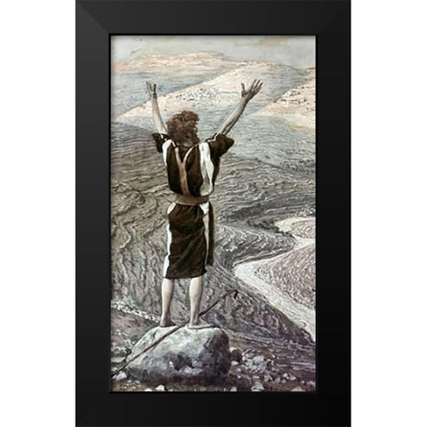 Voice In The Desert Black Modern Wood Framed Art Print by Tissot, James