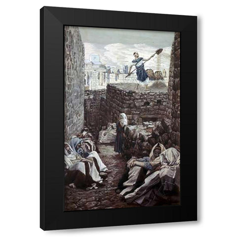Winnower Black Modern Wood Framed Art Print with Double Matting by Tissot, James