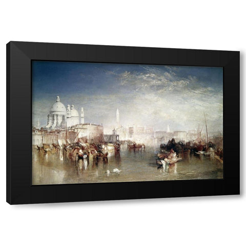 Canal Della Giudecca, Venice Black Modern Wood Framed Art Print with Double Matting by Turner, Joseph M.W.