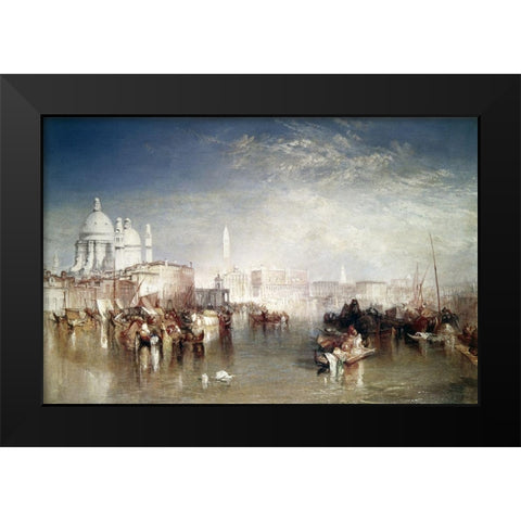 Canal Della Giudecca, Venice Black Modern Wood Framed Art Print by Turner, Joseph M.W.