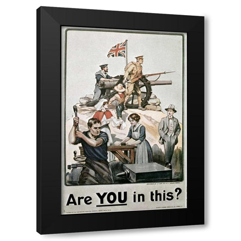 Are You In This? Black Modern Wood Framed Art Print with Double Matting by Unknown