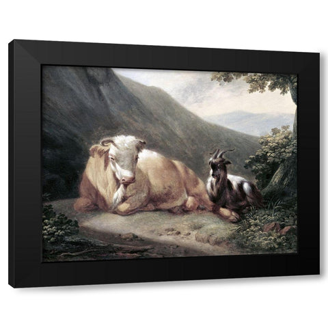 At Rest Black Modern Wood Framed Art Print by Unknown