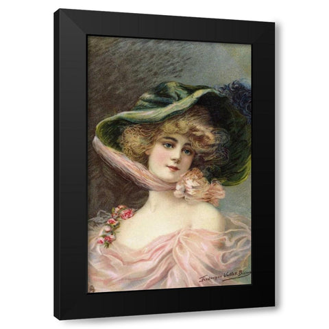 Bonnet Black Modern Wood Framed Art Print by Vallet-Bisson, Frederick