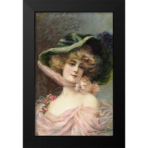 Bonnet Black Modern Wood Framed Art Print by Vallet-Bisson, Frederick