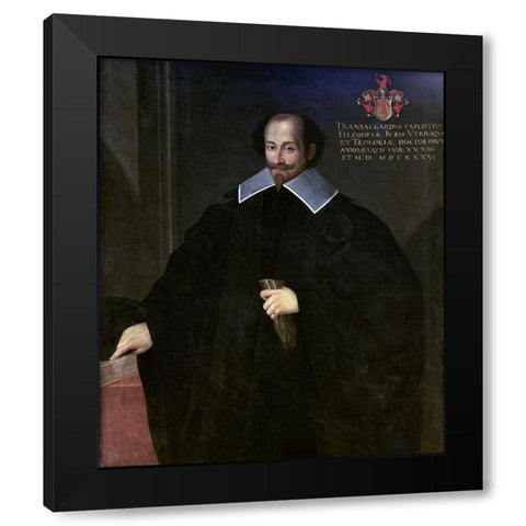 Doctorate of The University Black Modern Wood Framed Art Print by Unknown