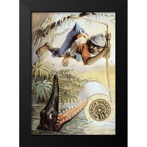 Fooled Dis Time, Cully, Dis Cotton AinT Gwine To Break-Merrick Thread Company Black Modern Wood Framed Art Print by Unknown