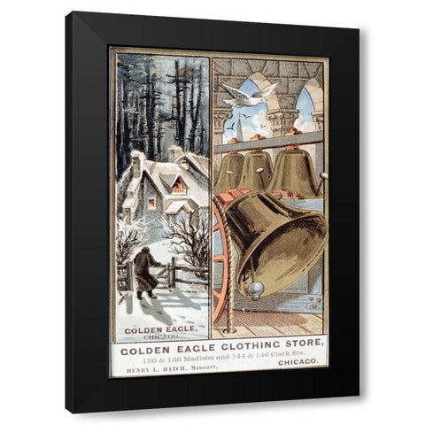Golden Eagle Clothing Store Black Modern Wood Framed Art Print with Double Matting by Unknown
