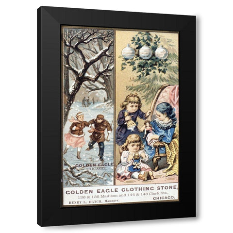 Golden Eagle Clothing Store Black Modern Wood Framed Art Print with Double Matting by Unknown