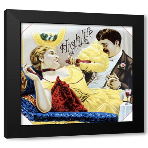High Life Black Modern Wood Framed Art Print with Double Matting by Unknown