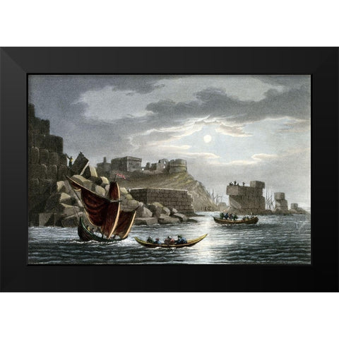 Island of Tortosa In Syria From Interesting Views In Turkey Black Modern Wood Framed Art Print by Unknown