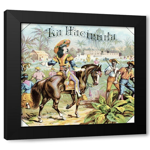 La Hacienda Black Modern Wood Framed Art Print by Unknown