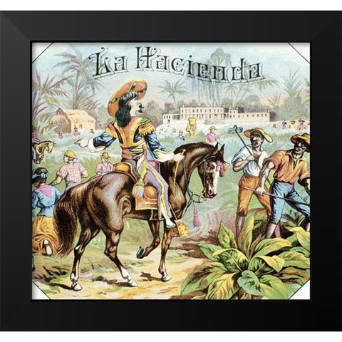 La Hacienda Black Modern Wood Framed Art Print by Unknown