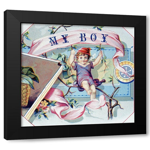 My Boy Black Modern Wood Framed Art Print by Unknown