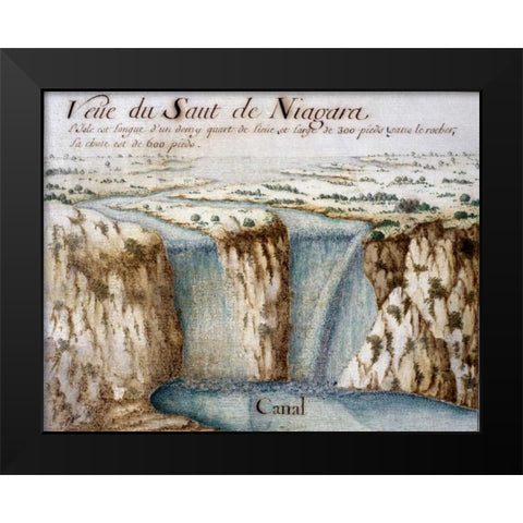 Niagara Falls Black Modern Wood Framed Art Print by Unknown