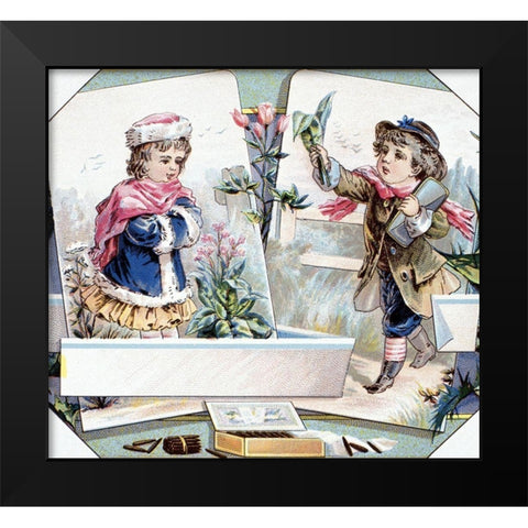 O.L. Schwencke Lith. N.Y. Black Modern Wood Framed Art Print by Unknown