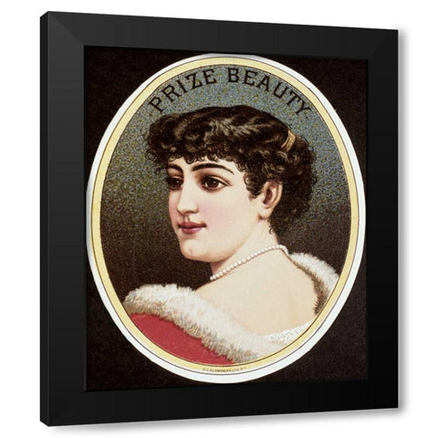 Prize Beauty Black Modern Wood Framed Art Print by Unknown