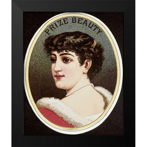 Prize Beauty Black Modern Wood Framed Art Print by Unknown