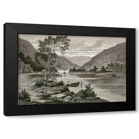 Ramapo River Black Modern Wood Framed Art Print by Unknown