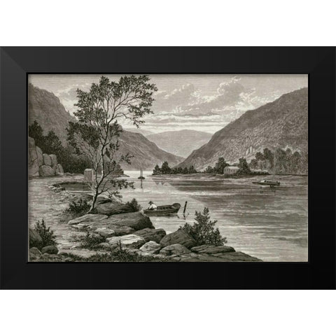 Ramapo River Black Modern Wood Framed Art Print by Unknown