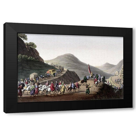 Road Over The Balkan Mountain From Interesting Views In Turkey Black Modern Wood Framed Art Print by Unknown