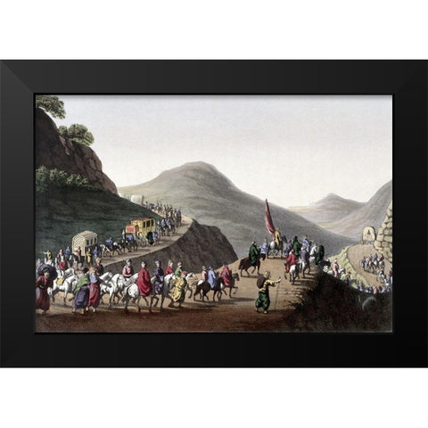 Road Over The Balkan Mountain From Interesting Views In Turkey Black Modern Wood Framed Art Print by Unknown