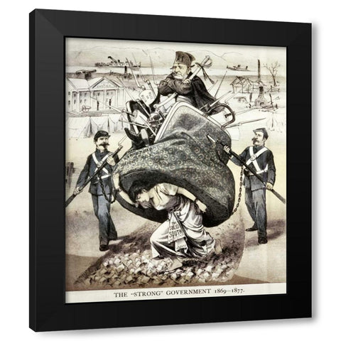 Strong Government Black Modern Wood Framed Art Print with Double Matting by Unknown