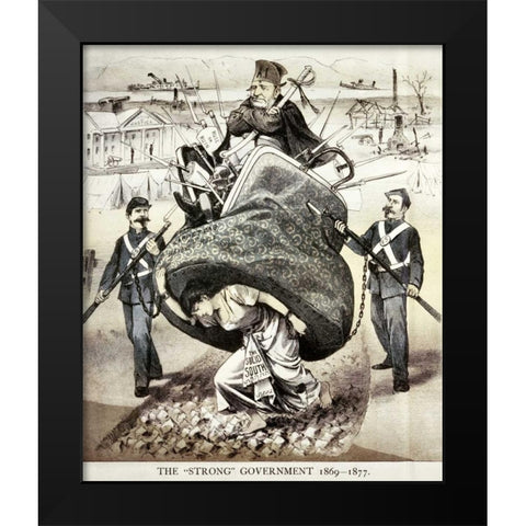 Strong Government Black Modern Wood Framed Art Print by Unknown