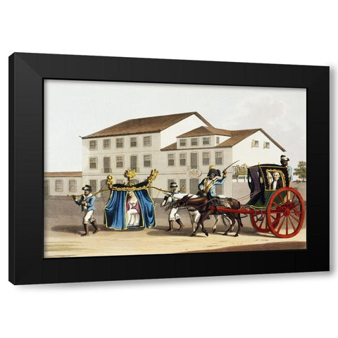 The Chege and Cadeira Black Modern Wood Framed Art Print by Unknown
