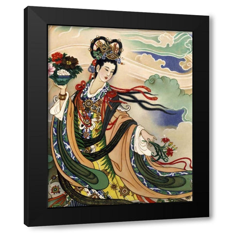 The Goddess of Spring Black Modern Wood Framed Art Print with Double Matting by Unknown