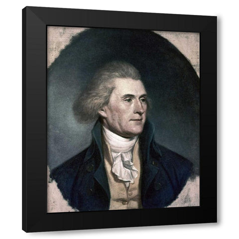 Thomas Jefferson Black Modern Wood Framed Art Print by Unknown