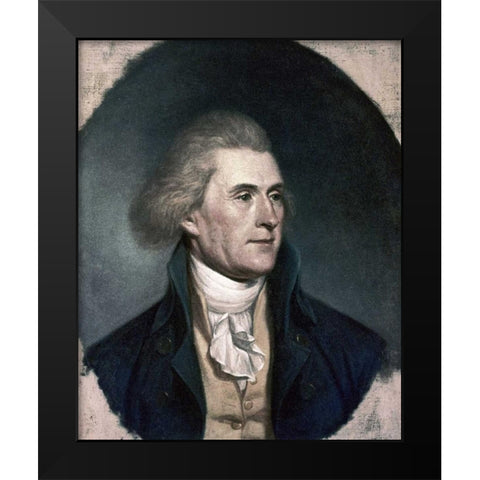 Thomas Jefferson Black Modern Wood Framed Art Print by Unknown