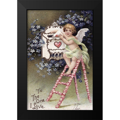 To The One I Love Black Modern Wood Framed Art Print by Unknown