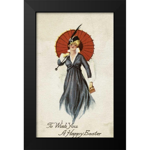 To Wish You a Happy Easter Black Modern Wood Framed Art Print by Unknown