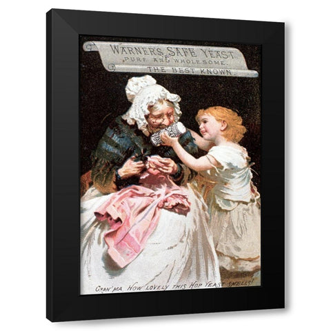 Warners Safe Yeast-Pure and Wholesome Black Modern Wood Framed Art Print with Double Matting by Unknown