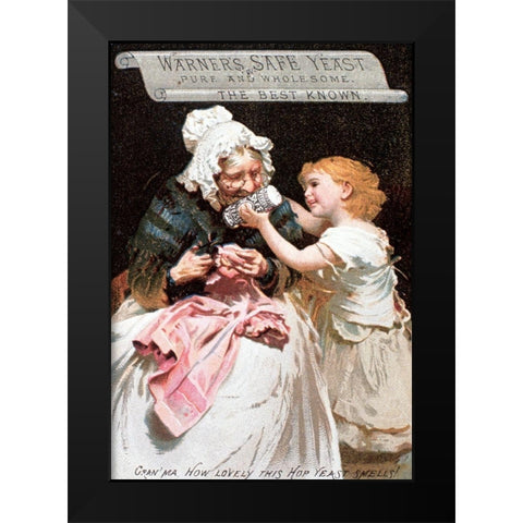 Warners Safe Yeast-Pure and Wholesome Black Modern Wood Framed Art Print by Unknown