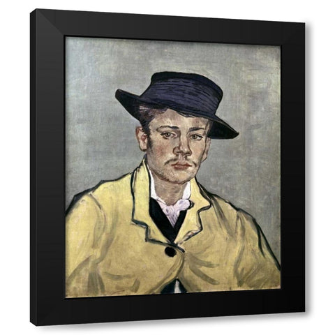 Portrait of Armand Roulin Black Modern Wood Framed Art Print with Double Matting by Van Gogh, Vincent
