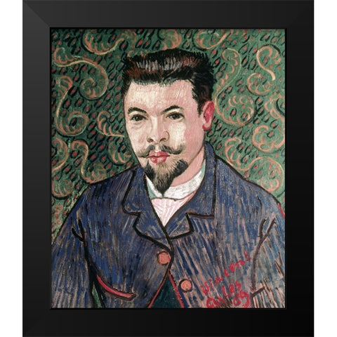 Portrait of Doctor Felix Rey Black Modern Wood Framed Art Print by Van Gogh, Vincent