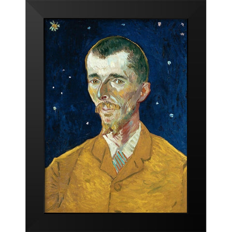 Portrait of Eugene Boch Black Modern Wood Framed Art Print by Van Gogh, Vincent
