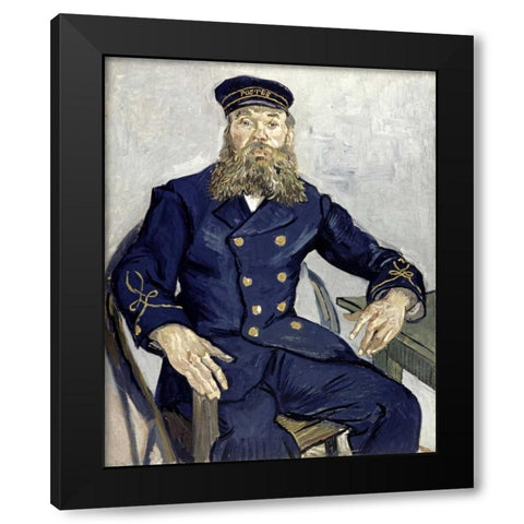 Portrait of Joseph Roulin Black Modern Wood Framed Art Print by Van Gogh, Vincent