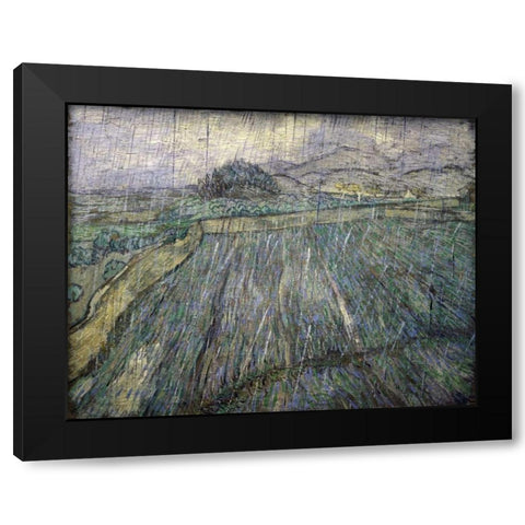 The Storm Black Modern Wood Framed Art Print with Double Matting by Van Gogh, Vincent