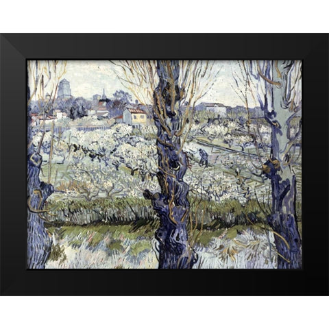 View of Arles Black Modern Wood Framed Art Print by Van Gogh, Vincent