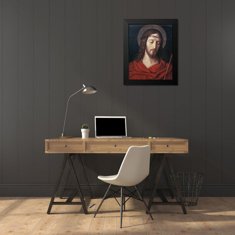 Ecce Homo Black Modern Wood Framed Art Print by Veit, Philipp