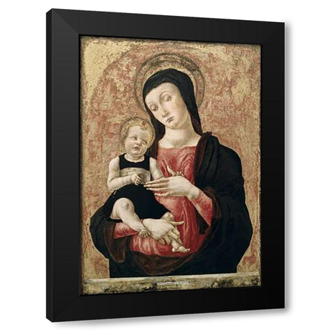 Madonna and Child Black Modern Wood Framed Art Print with Double Matting by Vivarini, Bartolomeo
