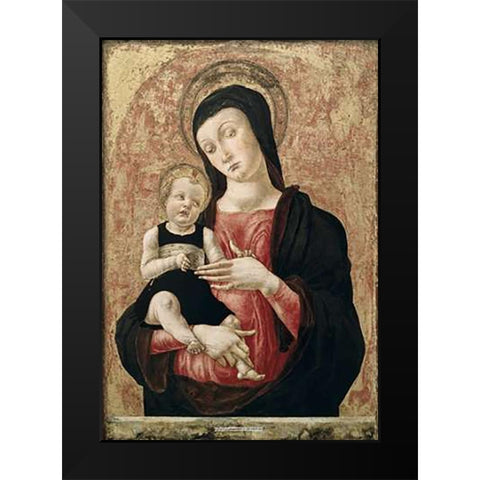 Madonna and Child Black Modern Wood Framed Art Print by Vivarini, Bartolomeo